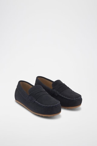 Mocassins cuir suède - Bleu