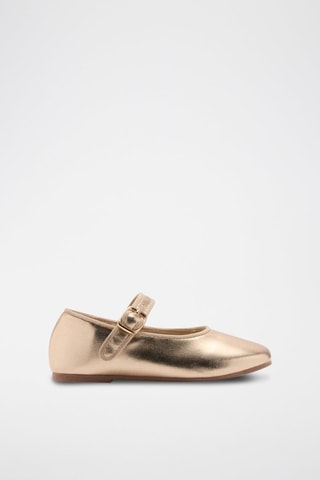 Ballerines métallisées à bride - Doré