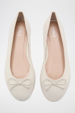 Ballerines noeud - Blanc cassé