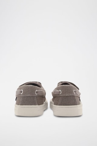 Chaussures bateau à velcro - Gris