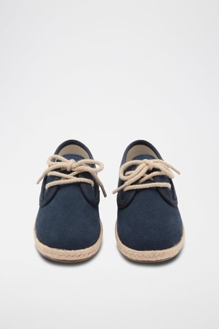 Chaussures lacées cuir - Bleu