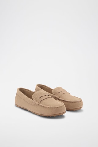 Chaussures bateau cuir - Sable