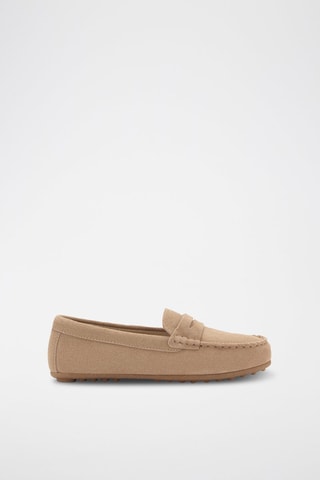 Chaussures bateau cuir - Sable