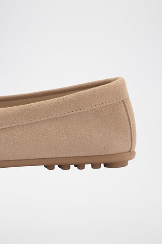 Chaussures bateau cuir - Sable