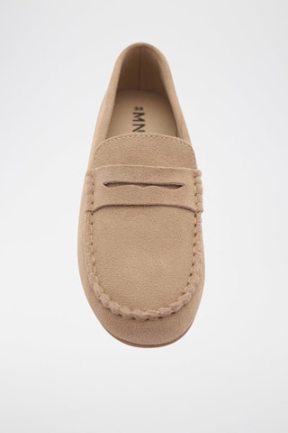 Chaussures bateau cuir - Sable