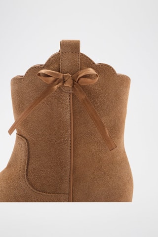 Bottines cuir cowboy - Marron