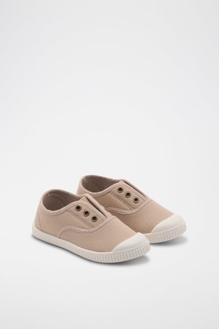 Baskets empiècements élastiques - Marron