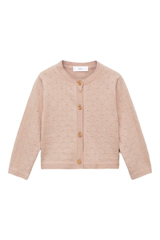 Cardigan maille brodé - Rose