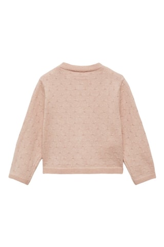 Cardigan maille brodé - Rose