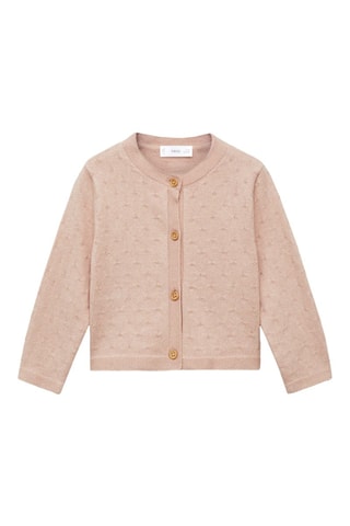 Cardigan maille brodé - Rose