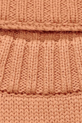 Pull-over maille coton - Orange pastel