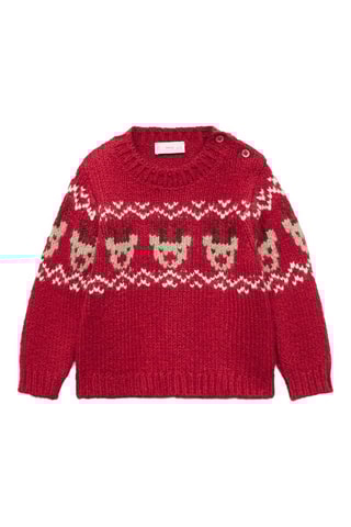 Pull-over Noël jacquard - Rouge