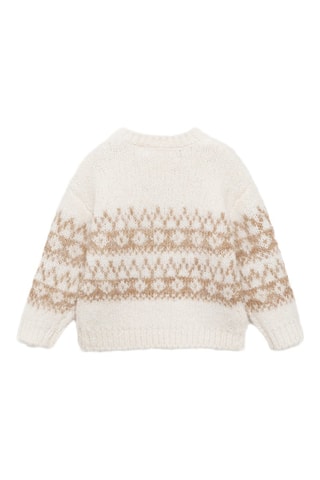 Pull-over maille jacquard - Blanc cassé