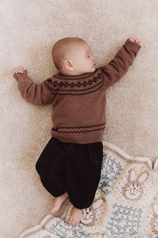 Pull-over jacquard - Bordeaux