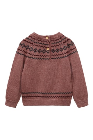 Pull-over jacquard - Bordeaux