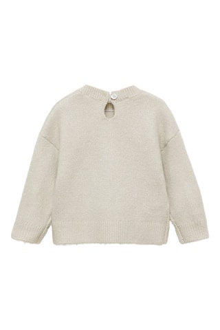 Pull-over maille pingouin brodé - Gris clair