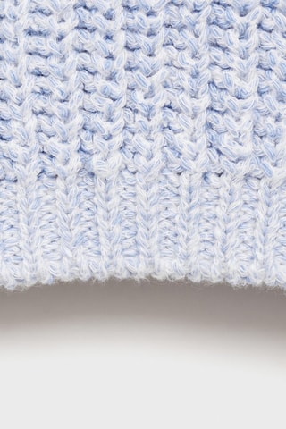 Pull-over maille coton - Bleu clair