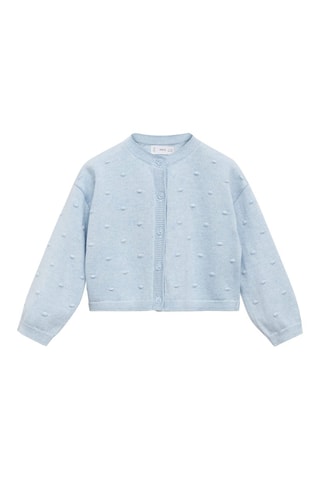 Cardigan maille brodé - Bleu clair