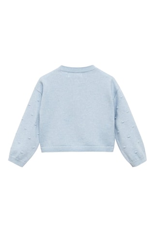 Cardigan maille brodé - Bleu clair