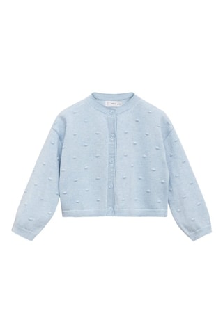 Cardigan maille brodé - Bleu clair