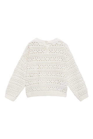 Pull-over ajouré coton - Blanc