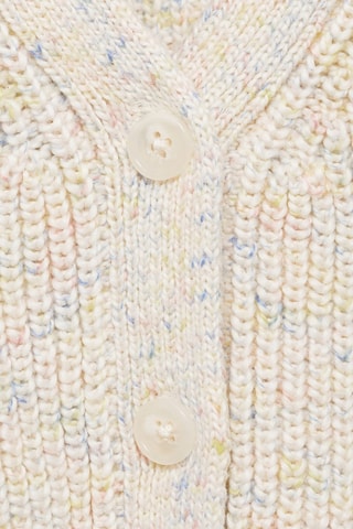 Cardigan jaspé maille - Ecru