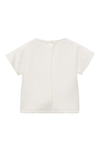 Pull-over manches courtes - Blanc cassé