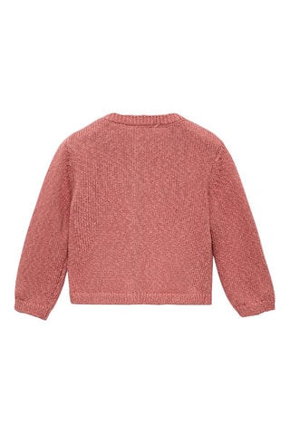 Cardigan maille boutons - Rose