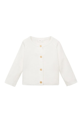 Cardigan maille boutons - Blanc cassé