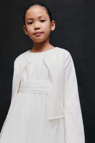 Cardigan maille fine coton - Rose clair