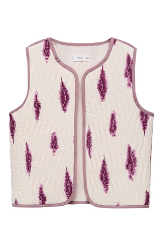 Gilet matelassé imprimé - Rose