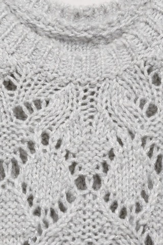 Gilet maille brillant - Gris clair chiné