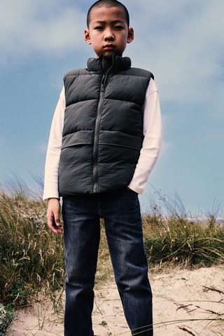 Gilet matelassé poches - Gris