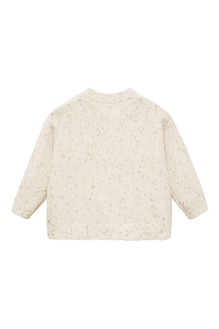 Cardigan maille ajourée - Écru