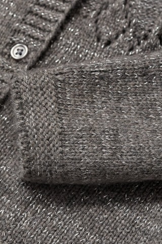 Cardigan maille boutons - Gris chiné