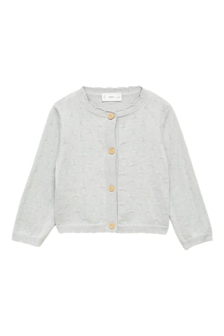 Cardigan maille brodé - Vert