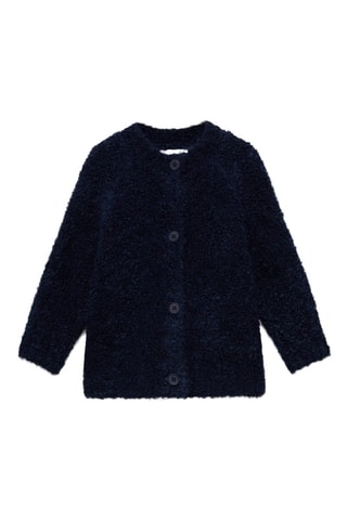 Cardigan maille bouclette - Bleu marine
