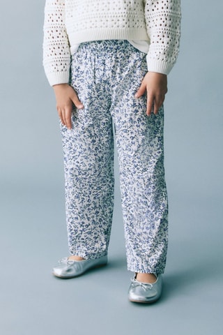 Pantalon imprimé coton - Blanc