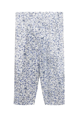 Pantalon imprimé coton - Blanc