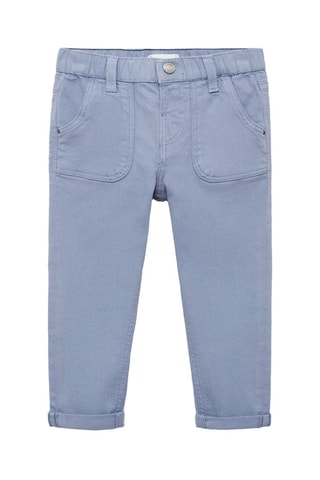 Pantalon skinny coton - Bleu