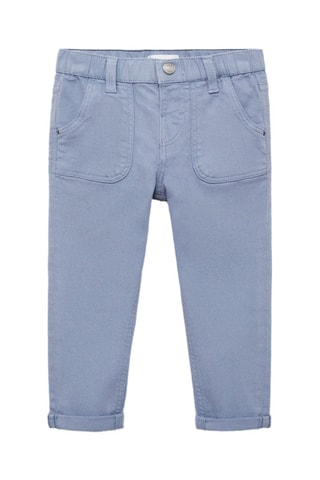 Pantalon skinny coton - Bleu