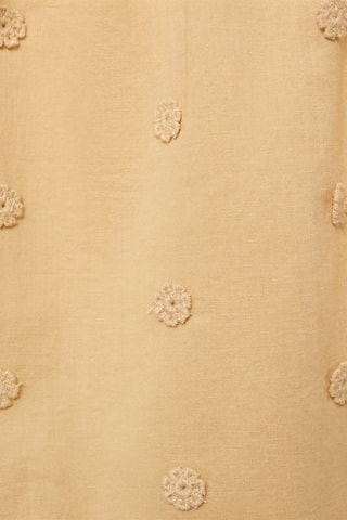 Pantalon avec détails brodés - Moutarde