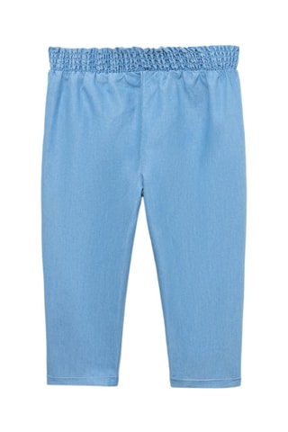 Pantalon froncé à la taille - Bleu