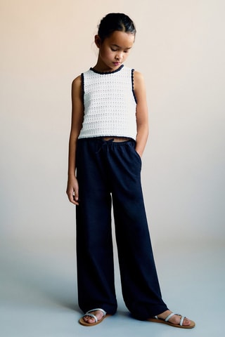 Pantalon lin coton - Blanc