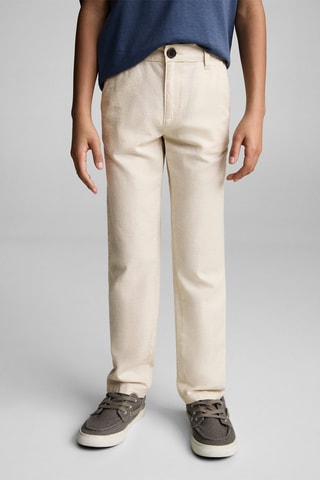Pantalon lin coton - Beige