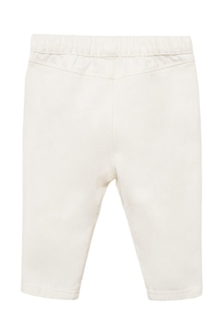 Pantalon taille élastique - Blanc cassé
