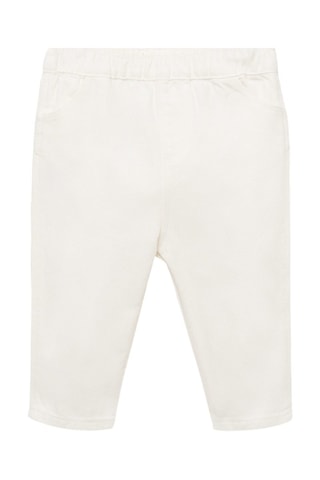 Pantalon taille élastique - Blanc cassé
