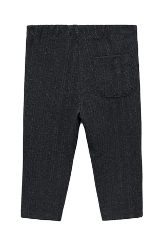 Pantalon droit à rayures - Noir