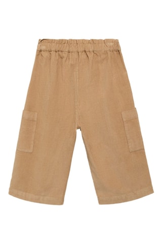 Pantalon cargo velours côtelé - Camel