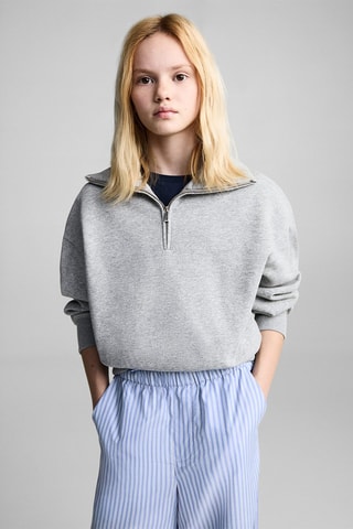 Pantalon coton à rayures - Bleu